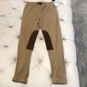 Ralph Lauren girls jodhpur leggings tan size M